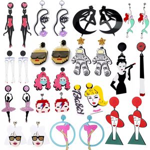 Charm Mujeres Pendientes Acrílico Moda Eardrop Party Hip Hop Beautif Girls Cute Sweet Bar Funny Dangle Cartoon Mermaid Drop Delivery Smteo