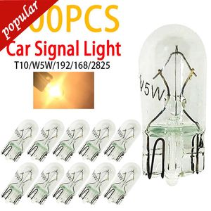 New 100pcs Car T10 W5W 194 158 2825 Halogen Wedges Auto Trunk Lamps Door Bulb Instrument Dome Reading Lights Clearance Lamp DC12v 5w