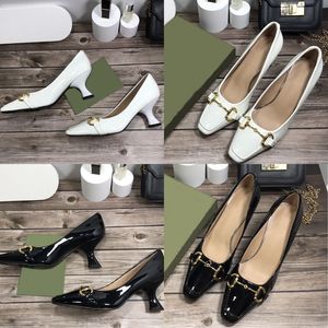 High Heels Designer Dress Women Leather Formal Set Square Toe Mule Shoes Work Heels Wedding Party With Box 45368 56296