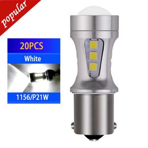 Neue 20Pcs BA15S P21W 1156 Auto LED Rücklichter Parkplatz Bremse Lampen Canbus Auto Blinker Weiß Lampe 12V Highlight Großhandel