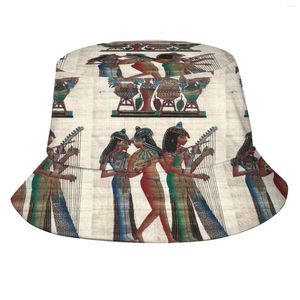 Berretti Egiziano Unisex Pescatore Cappelli Secchiello Arte Antico Egitto Arancione