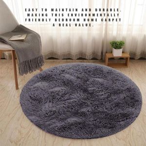 Carpets 8 Colors Round Carpet Home Living Room Bedroom Area Rug Fashion Cushion Polyester Long Plush Floor Mat Decor