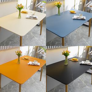 Table Cloth Waterproof Oilproof Tablecloth PU Leather Table Cover Student Desk Mat Office Decor Protector Custom Elasticity Table Cloth 230613