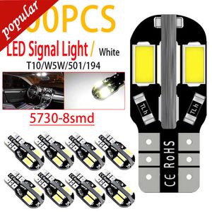 New 200PCS W5W T10 LED Clearance Bulbs Canbus 194 168 Car Interior Map Dome Lights Parking Light 501 Auto Reading Signal Trunk Lamp