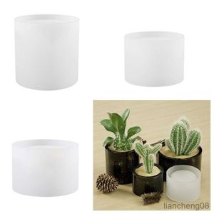 Planters Pots New Round Concrete Planter Mold Candle Handmade Flower Pot Pen Holder R230614