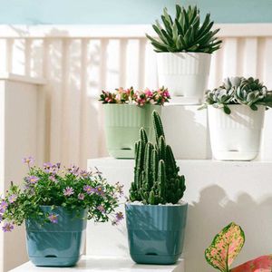 Planters Pots Flower Pot Plastic Drain Flower Container Anti-rust Practical color Plant Smooth Surface Flowerpot R230614