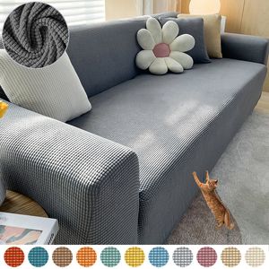 Chair Covers Elastic Jacquard Fabric Sofa Cover Stretch Couch Cover Sectional L Shape Sofa Slipcover Corner Case for Living Room 1 2 3 4 Seat 230613