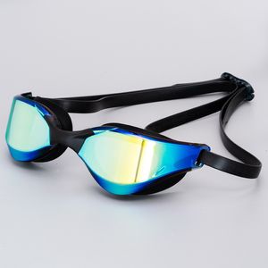 Goggles Professional для взрослых плавания Goggles Водонепроницаемые туманные гоночные очки Мужчины Женщины Cool Silver Plaging Equip