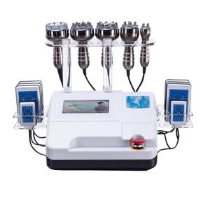 6 I 1 Ultraljud 40k Cavitation Slimming Machine Vakuum RF Multipolar RF Bio 8 Pads Lipolaser Body Sculpting Skin Drawing Beauty Equipment Salon Spa