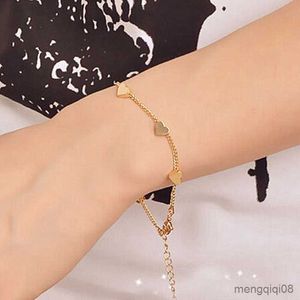 Armbänder Gold Farbe Herzen Unendlichkeit Pulseras Schmuck Frauen Sterne Strand Armband Armreifen R230614