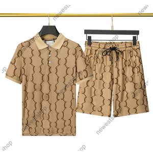 Estilo misto 2023 agasalhos masculinos de verão clássico com estampa de letras camisas polo esportivas de luxo roupas esportivas casuais de algodão conjuntos de roupas esportivas masculinas 3XL XXXL