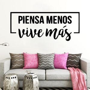 Frase positiva inspiradora espanhola Citações Adesivo de parede de vinil Vida Sonhos Decalques de arte para murais de decoração de casa em espanhol RU157