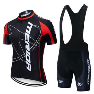 Rowerowe koszulki zestawu Merida Man Pro Team 2023 Sports Set Męskie odzież Laserowe ubrania Bluzka Letni rower triathlon Suit MTB 230614