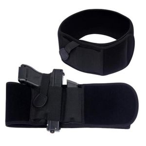 Outdoor Tactical Belly band Holster Universal Elastic Wide Belt Pistol Holsters Universal Waist Glock Magazine Pouch Belts9290015220b