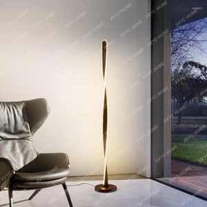 Floor Lamps Remote Dimming Lamp For Living Room Bedroom Decor Aluminum Acrylic Spiral Shape LED Indoor Stand Lighting