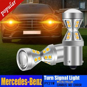 New 2PCS PY21W BAU15S LED Turn Signal Light Bulb Canbus For Mercedes Benz E S M R Class W211 W212 S211 S212 W220 C215 W163 W251 V251