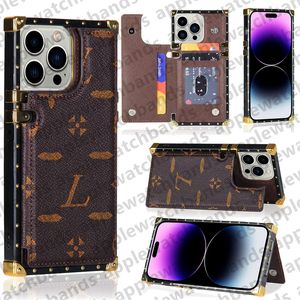 Luxury Phone Case Designer iPhone Cases Wallet Card Holder för Apple iPhone 15 Pro Max Case 14 Plus 13 12 11 Promax 13Pro mobiltelefonfodral Fashion Läder Mobilt omslag