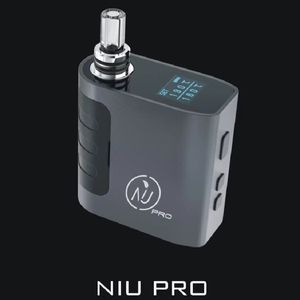 NIU PRO OLED Dab Glass Bong Vaporizer Dry Burned 100% Herb Wax Concentrate Kit Smoking Quartz Tip Nectar Collector Electronic Titanium Nail