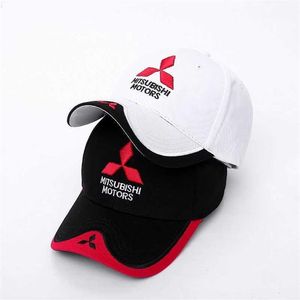 Ball Caps New 3D Mitsubishi Hat Cap Car Racingbaseball Шляпа регулируемая случайная шляпа Hip Hop Gorras309K