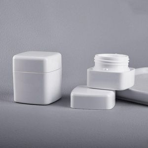 White PP cosmetic jars square plastic bottle lip balm eyes/face cream container BPA free(without logo) 30g 50g Xtfcq