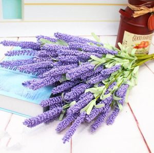 Decorative Flowers 10pcs Artificial PE Lavender Flower Branch For Plant Wall Background Wedding Home Al Office Bar