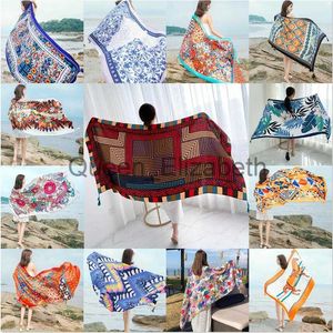 Sukienki przypadkowe 90x185 cm Proces drukowania Twill Summer Suncare Beach Sukienka Bikini Sarong Wrap Scalf Kobiety Brazylijski kostium kąpielowy Kąpienia Kąpienia J230614