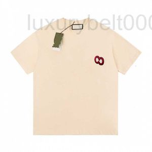 Herren T-Shirts Designer 2023 Sommer Neue Luxusmode Exklusive Double G Small Label Stickerei und Damen Unisex Kurzarm T-Shirt 7LG5