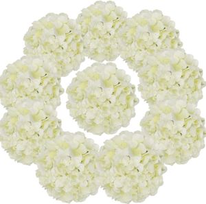 Dried Flowers 10 PACKS Silk Hydrangea Artificial Heads Full with Stems for Wedding Home Party Shop Baby Shower Decor 230613