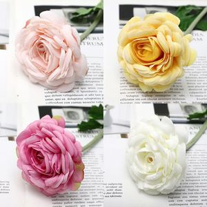 Decorative Flowers 1Pc Real Touch Peonies Camellia Realistic Blossom For Home Decor Wedding Bouquet Artificial Silk Faux Buttercup