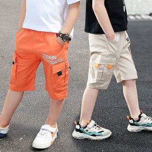 Shorts EACHIN Baby Boys Casual Solid Colors Elastic Waist Boy Pants Summer Calf Length Kids Trousers Soft Children Clothes 230614