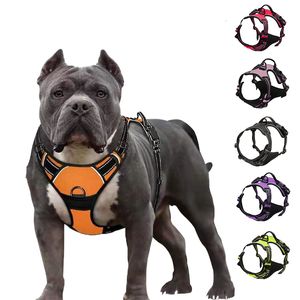 Hundhalsar Leases Pet Dog Harness Reflective Justerbar andningsbar hundväst Harness för små medelstora stora hundar Katt hundhund Accessoires 230613