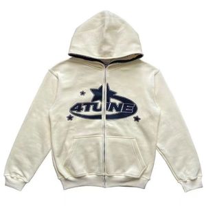 남성 디자이너 후드 티 Zip Up Jackets Long Sleeve Hooded Hip Hop Coats Loos 재킷 여자 후기