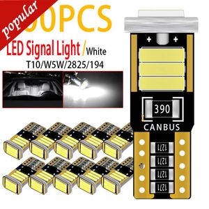 Ny grossist 500st W5W T10 2825 LED -glödlampa Canbus 12V Vit 194 168 Interiör Dome -registreringsskylt Parkeringslampor Auto Map Signal Lamps