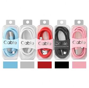 Новый 1M 3 -футовый тип C Кабель Cable Micro USB -кабели Android планшет USB C Fast Charge Data Mobile Data Wire для Samsung S8 S9 Note S20 S21 Huawei с розничными коробками