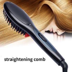 Hair Brushes Professional Straightener Beard Brush Ceramic Electric Straightening Comb Girls Ladies Straighteners Curler 230614