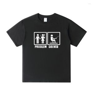 Erkek Tişörtleri Sorun Çözülmüş Komik Gömlek İlginç Erkekler Kadın T-Shirt Yüksek Kaliteli Pamuklu Kısa Kollu Tshirt Üstler
