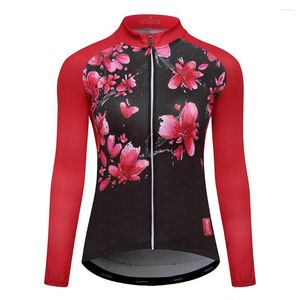 Rennjacken MTSPS Women Cycling Jersey Kleidung MTB Fahrradkleidung weibliche Ciclismo Langarmes Reithemd Reithemd