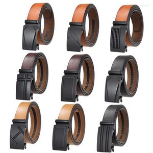 Belts Plyesxale Men Leather Belt Automatic Buckle Brand High Quality Luxury For Famous Work Business Retro Cowskin B1252