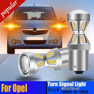 Ny 2x LED -turn signal glödlampor canbus py21w 7507 bau15s för opel agila cascada corsa c e f insignia b karl meriva a signum tigra