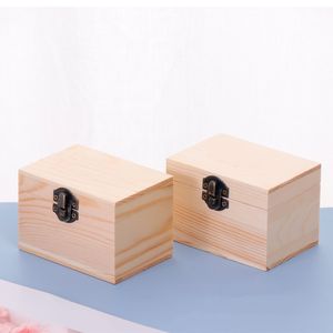 20Pcs/Lot Wooden Storage Box 6 Slots Carry Organizer Essential Oil Bottles Aromatherapy Container Storage Box Case Wholesale