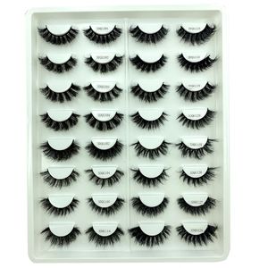 Makeup Tools 16Pairs Eyelashes Extension Natural False Cross Long Winged Eyelash End Eye Elongated Big Lashes Cat lashes 230613