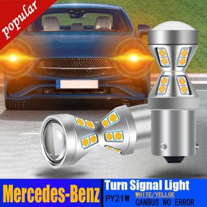 Yeni 2pcs LED Turn Sinyal Işık Kanbusu Hata Yok PY21W BAU15S Mercedes Benz CLC CLK SLK Sınıfı Cl203 C208 A208 R230 R170 Viano W639