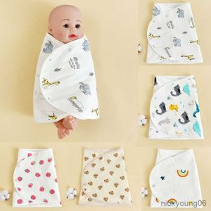 Sovsäckar bomullsgas för baby swaddle filt sommar tunn anti-jump nyfödd väska som tar emot för wrap r230614