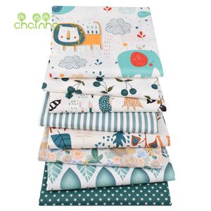 Fabric Printed Twill Cotton Fabric est Green Cartoon DIY Sewing Quilting Home Textiles Material For Baby Children's Bedding Shirt 230613