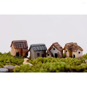 Decorazioni da giardino Casa in miniatura Fata Micro Mini Villaggio Paesaggio Accessori Ornamenti per case Statue fai da te Cottage Figurine Capanna