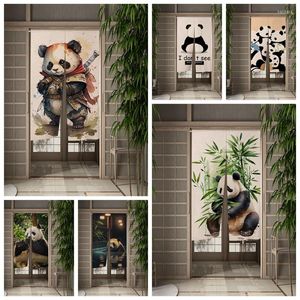 Vorhang, süßer Panda, Tür, japanisches Panel, traditionelle Bambusmalerei, Türraum, Raumteiler, Küche, Wandbehang, Dekor