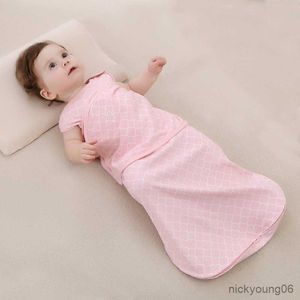 Sacos de dormir macios para bebê cobertor de musselina estampado animal fofo recém-nascido meninos meninas envoltório com zíper R230614