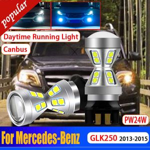 New 2x Car Canbus No Error PW24W LED Front Turn Signal Day Daytime Running Light Bulb For Mercedes-Benz GLK250 GLK350 2013 2014 2015