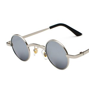 Трендовый широкий мост Retro Rock Punk Sunglasses Классические маленькие круглые красные солнечные очки UV4002117