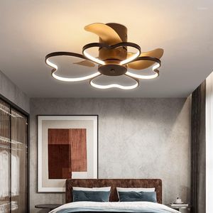 Nordic LED Ceiling Fan With Lights Remote Control Bedroom Decor Ventilador Lamp Dining Lamps